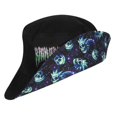 Rick And Morty Neon Skull Bucket Hat Klobouk černá