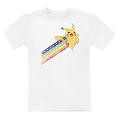 Pokémon Kids - Pikachu - Rainbow detské tricko bílá