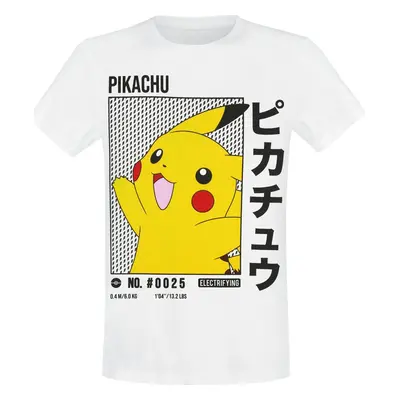 Pokémon Pikachu Tričko bílá