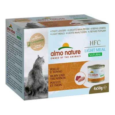 Almo Nature HFC Natural Light Meal Cat Megapack kuřecí a tuňák 4x50g exp 03/2024 SLEVA 30%