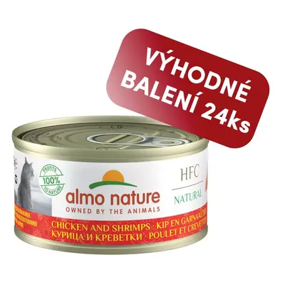 Almo Nature HFC Natural - Kuře a krevety 70g výhodné balení 24ks