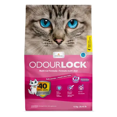 Intersand kočkolit Odour Lock - vůně dětský pudr 12kg