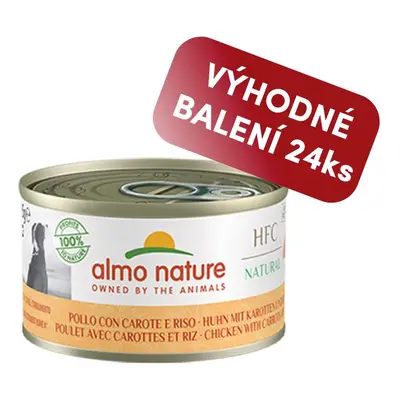 Almo Nature HFC DOG - Kuřecí s mrkví a rýží 95g výhodné balení 24ks