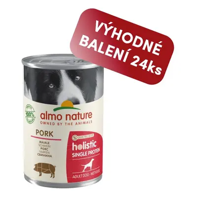 Almo Nature Holistic Monoprotein - Vepřová 400g výhodné balení 24ks