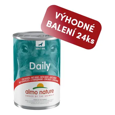 Almo Nature Daily Menu - s hovězím 400g výhodné balení 24ks