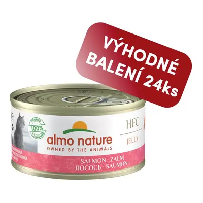 Almo Nature HFC Jelly - Losos 70g výhodné balení 24ks