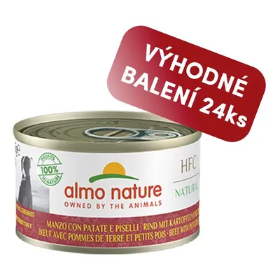 Almo Nature HFC DOG - Hovězí s bramborem a hráškem 95g výhodné balení 24ks