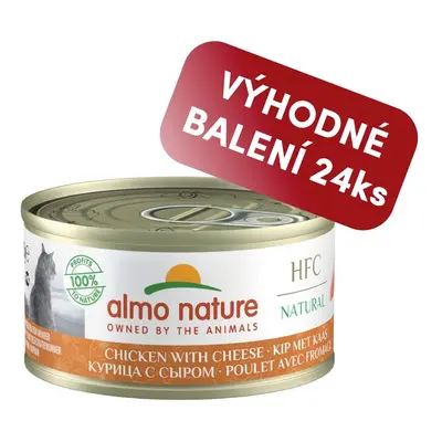 Almo Nature HFC Natural - Kuře a sýr 70g výhodné balení 24ks