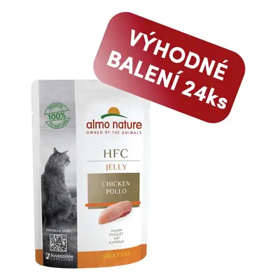 Almo Nature HFC Jelly - Kuřecí prsa v želé 55g výhodné balení 24ks