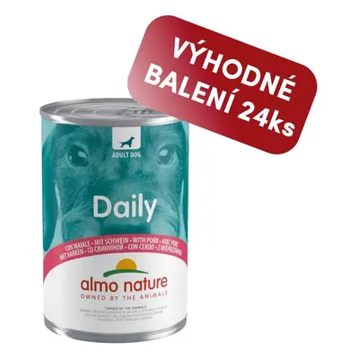 Almo Nature Daily Menu - s vepřovým 400g výhodné balení 24ks