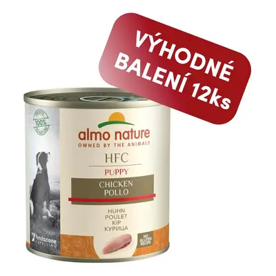 Almo Nature HFC Natural Dogs kuřecí pro štěňata 280g výhodné balení 12ks