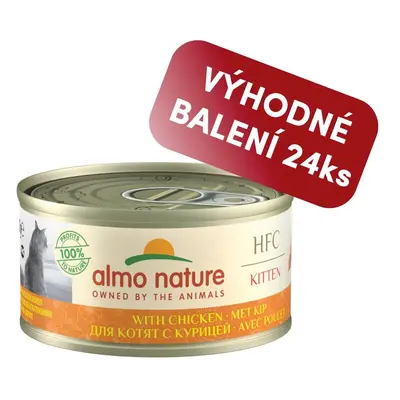 Almo Nature HFC Natural Kuřecí pro koťata 70g výhodné balení 24ks