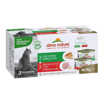 Almo Nature HFC Made In Italy multipack šunka se sýrem/grilovaná krůta 4x70g exp 01/2024 SLEVA 5