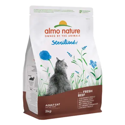 Almo Nature Sterilised - pro kastrované kočky s čerstvým hovězím 2kg