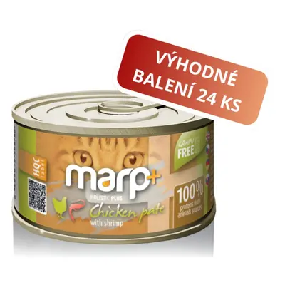 Marp Holistic Plus konzerva pro kočky – Kuřecí paté s krevetami 24x70g