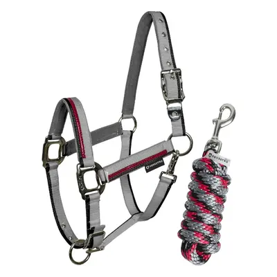 Ohlávka s vodítkem Equestro Red Trim