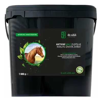 Biochar 1600 g - hrubé aktivní uhlí pro koně (Větší, 11 litrové balení hruběji drceného biocharu