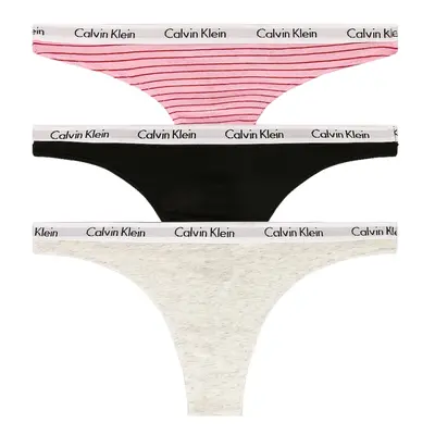 Dámská tanga Calvin Klein QD3587 3PACK JMR