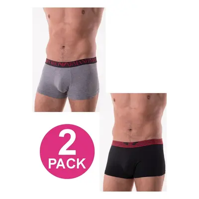 Pánské boxerky Emporio Armani 8A723 2PACK Č+Š