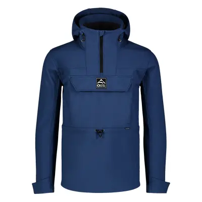 Nordblanc Pocket pánský zateplený softshellový anorak černý modrý