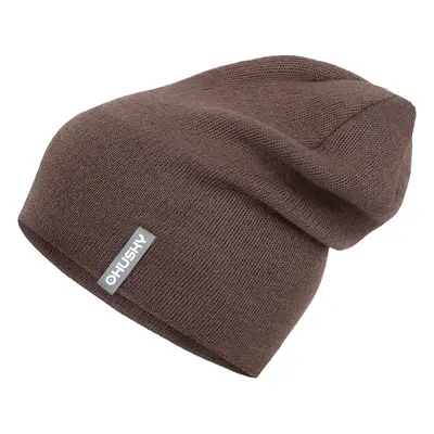 Husky Merhat 2 pánská merino čepice hnědá