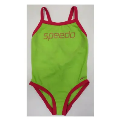 Speedo LOGO 1PCE IF dívčí plavky zelené Dětské velikosti: