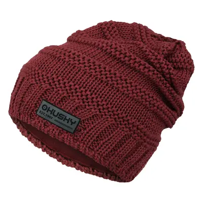 Husky Merhat 5 dámská merino čepice bordo