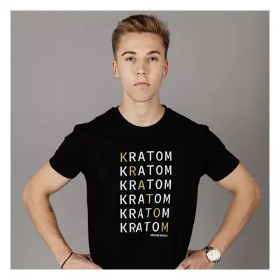 Kratom World Kratom - Pánské tričko Černé Velikost S