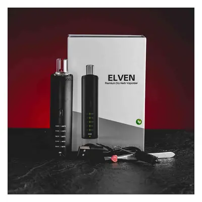 Kratom World Vaporizér na květy Elven Černý 1ks 1600 mAh