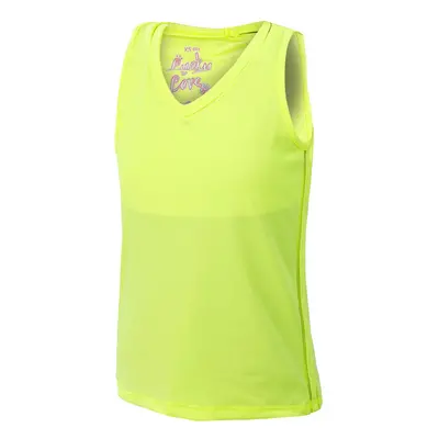 V-Neck Cutout Sportovní Tílko Dívky - Žlutá