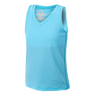 V-Neck Cutout Sportovní Tílko Dívky - Světle Modrá