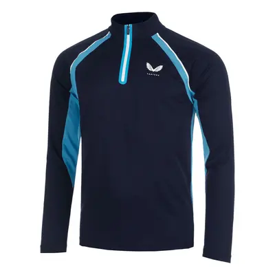 Aeromesh 1/4 Zip S Dlouhým Rukávem Muži - Tmavě Modrá