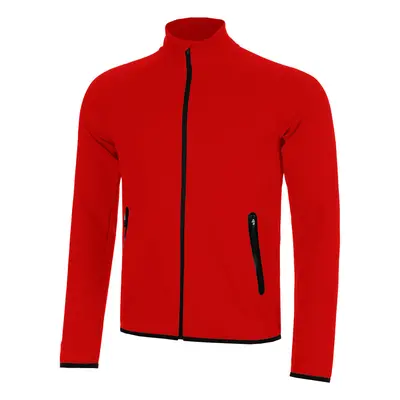 Emotion Full Zip Jacket Běžecká Bunda Muži - Červená