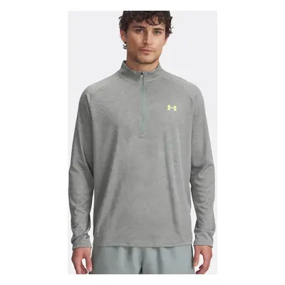 Tech Textured Half-Zip S Dlouhým Rukávem Muži - Zelená