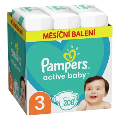 Pampers Active Baby-Dry 3 Mini 6-10Kg 208 ks