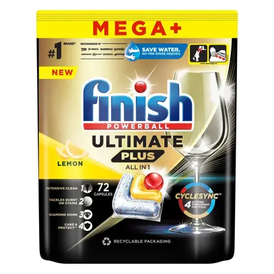 Finish Ultimate PLUS lemon kapsle do myčky nádobí 72 ks