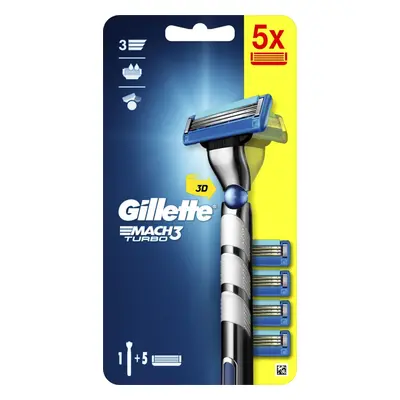 Gillette Mach3 Turbo 5 ks hlavic