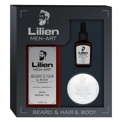 Lilien Men-Art Beard & Hair & Body Shampoo univerzální šampon 250 ml vyživující olej 30 ml sty