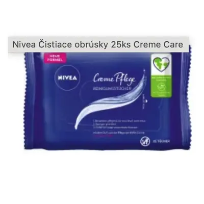 NIVEA čistící ubrousky (25ks/fol) creme care