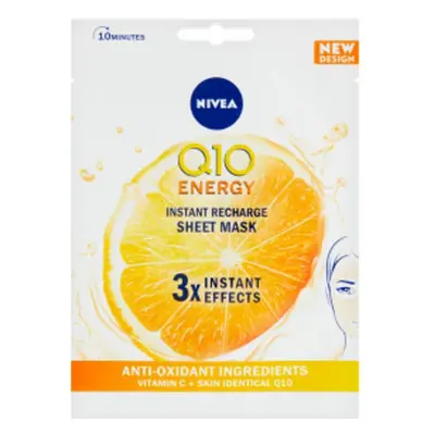 Nivea Q10 Plus C Anti-Wrinkle Energy 10 minutová textilní pleťová maska 1 ks