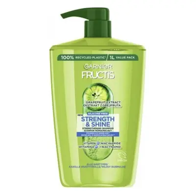 Garnier Fructis Strength & Shine Fortifying Shampoo šampon pro posílení a lesk vlasů 1000 ml