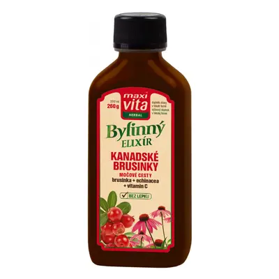 Maxi Vita Herbal Bylinný sirup Kanadské Brusinky 200 ml