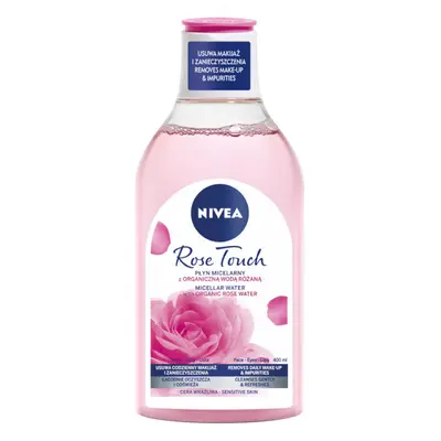 Nivea Rose Touch micelární voda s růžovou organickou vodou 400 ml