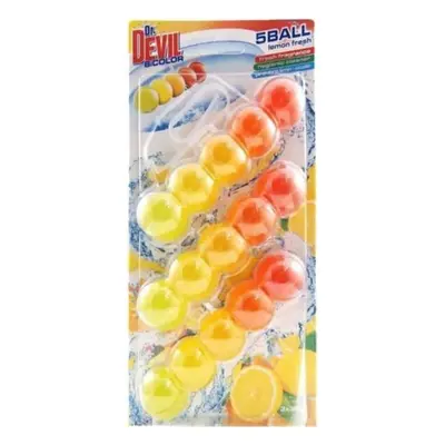 Dr. Devil WC Bicolor 5ball závěsný WC blok Lemon 3 x 35 g