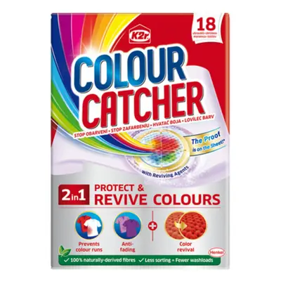 K2R Prací ubrousky Colour Catcher 2in1 Protect & Revive Colours 18 ks