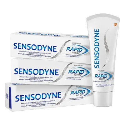 Glaxosmithkline Consumer SENSODYNE ZP 3x75ML RAPID RELIEF WHITENING