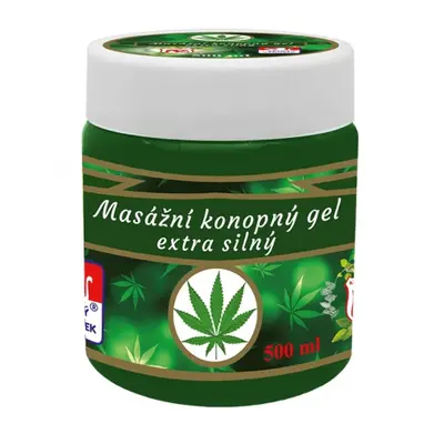 Cannabis masážní konopný gel extra silný 500ml