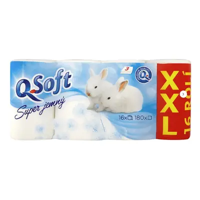 Q Soft toaletní papír (16ks/fol)160útržků 3vrstvy XXL