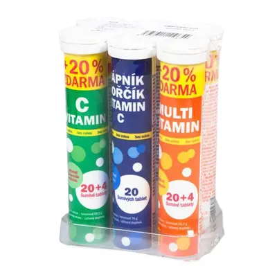 Vitar Maxi Vita Vitamíny šumivé tablety mix 6x20ks