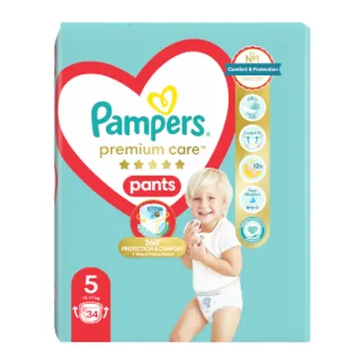 Pampers Premium kalhotkové plenky Value Pack vel.5 34ks